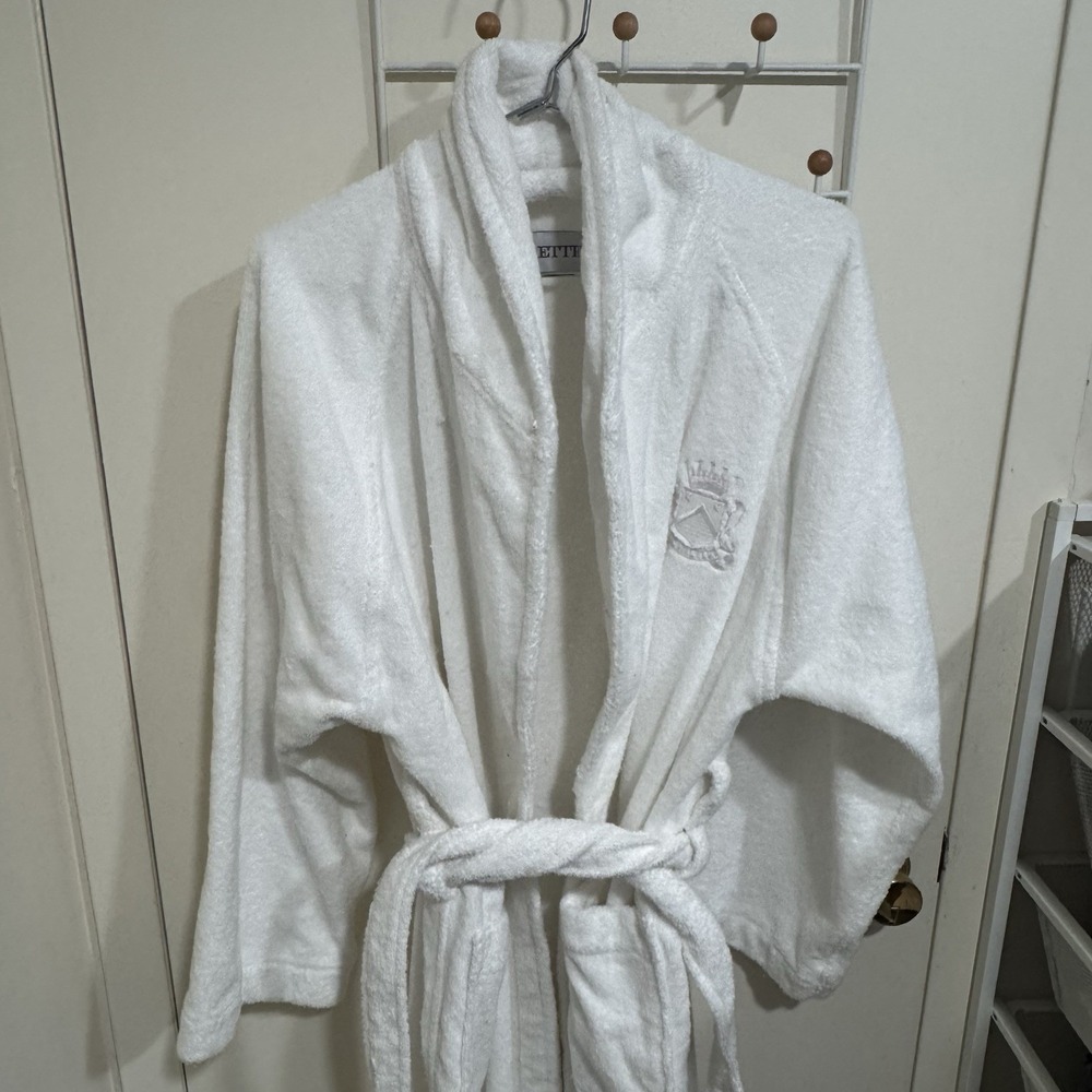 FRETTE Carlyle Hotel New York White Bathrobe Turkey Heavy Thick XL X-Large